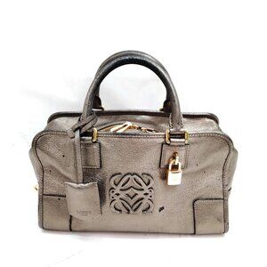 LOEWE Hand Bag Silver Leather 4512538